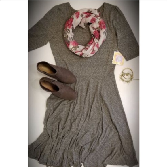 LuLaRoe Dresses & Skirts - NWT LuLaRoe NICOLE SOLID Heathered Gray Dress L